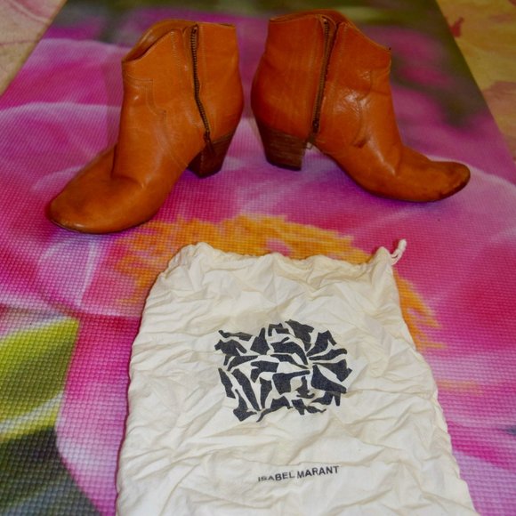 ISABEL MARANT Leather Western Boots Sz 38 EU/Sz 7.5 USA - Picture 2 of 2
